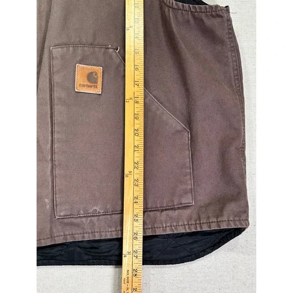 Carhartt Men's 2XL V47 DKB Full Zip‎ Vest Quilt Liner Work Wear